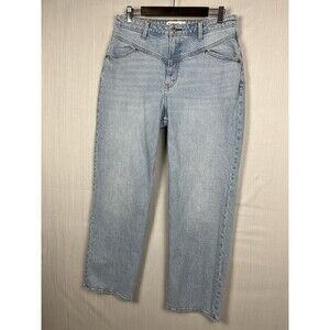 Abercrombie & Fitch 90's Relaxed Jean High Rise Curve Love Front Yoke Cowgirl 12